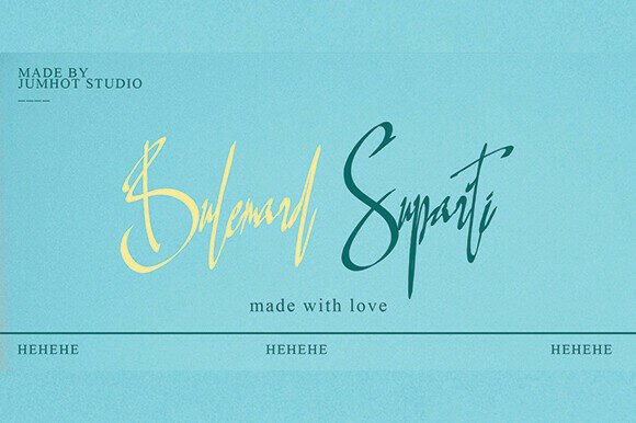 Bulemard Suparti Font: Bold Script for Digital Layouts