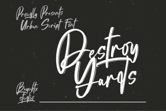 Destroy Yards Font: Bold Branding for Small Business