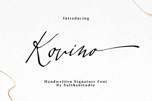 Kovino Font: Organic Script for Editorial Design