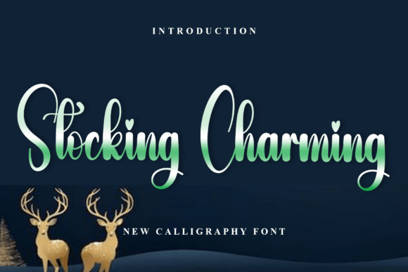 Stocking Charming Font: Festive Branding for Small Business